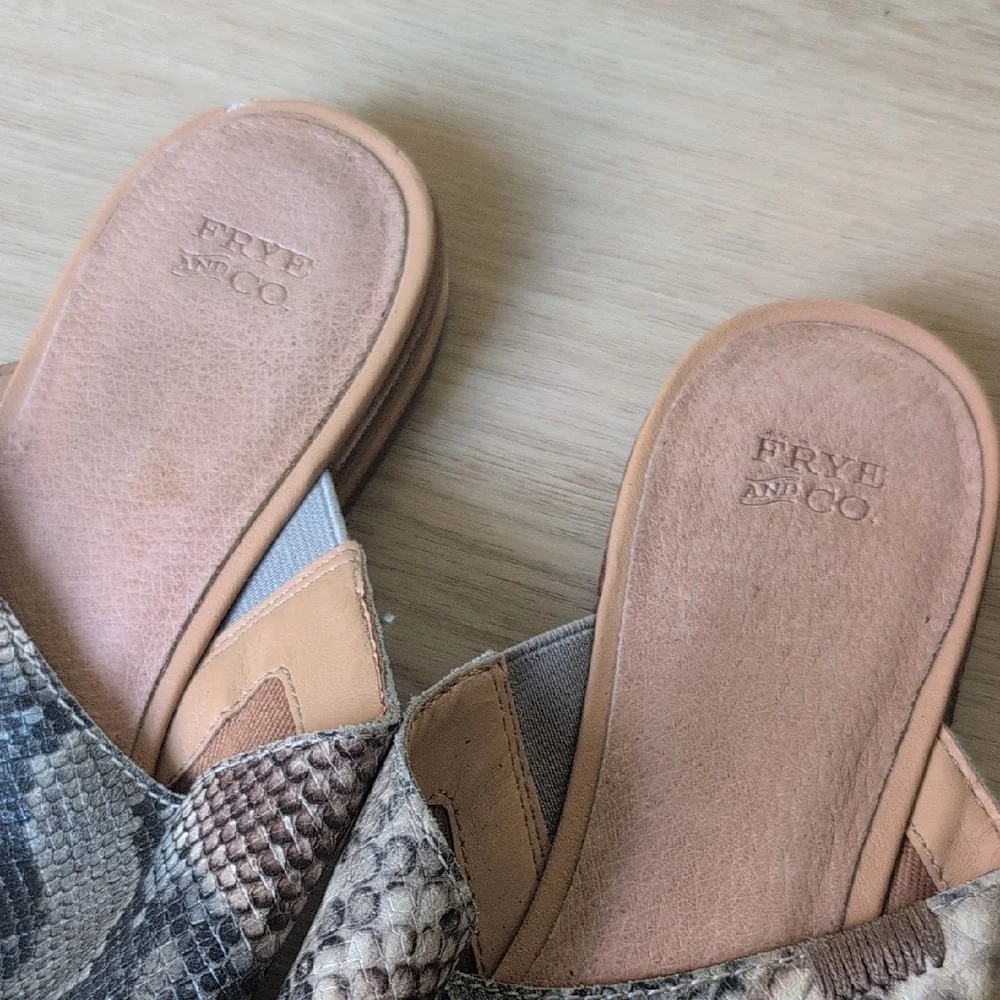 FRYE AND CO. Snake Print Mules - Picture 2 of 4